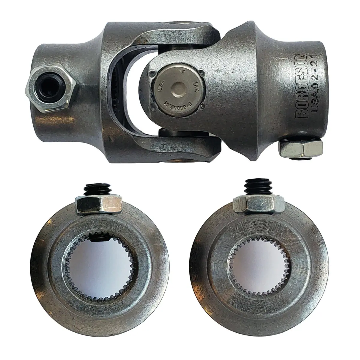 Borgeson Steering Universal Joint 3/4-36 Spline X 5/8-36 Chrysler Spline - Select Finish 1