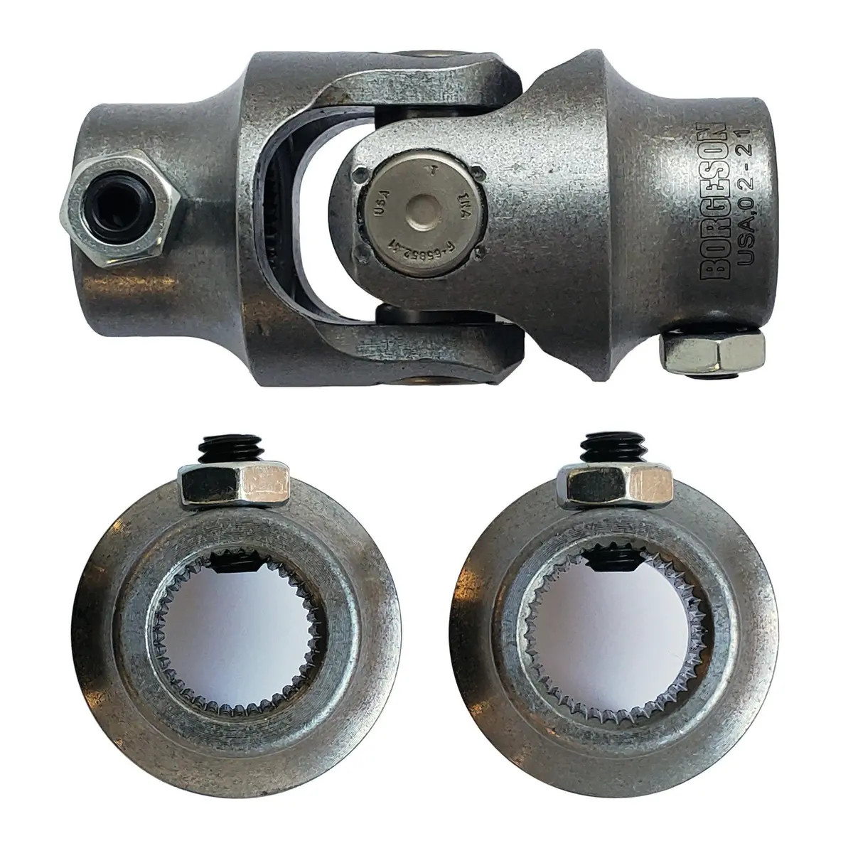 Borgeson Steering Universal Joint 3/4-36 Spline X 13/16-36 Spline - Select Finish 1