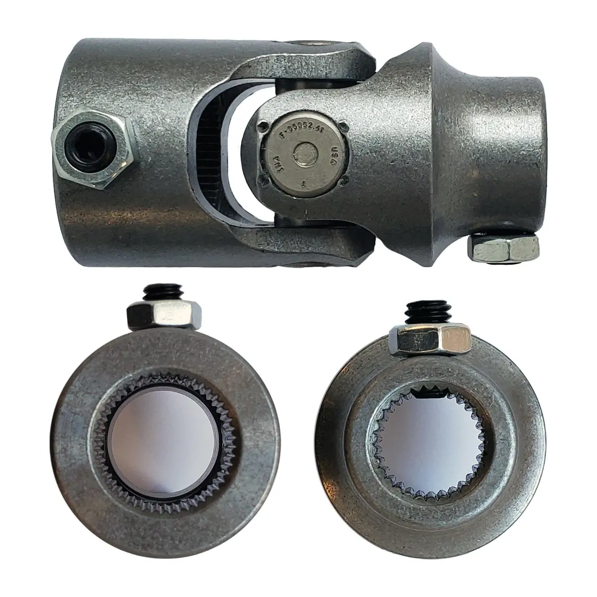 1"48 Spline X 3/4-30 Spline Single Steering U-Joint - Select Finish - Borgeson 1