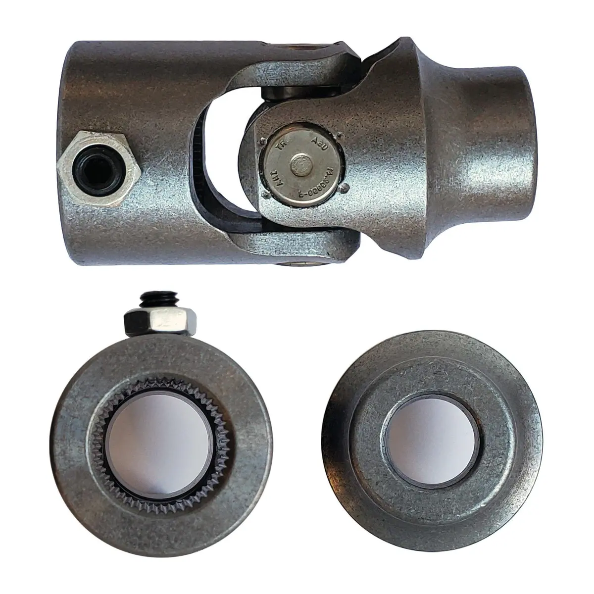 1-48 Spline X 5/8 Smooth Bore Single Steering U-Joint - Select Finish - Borgeson 1