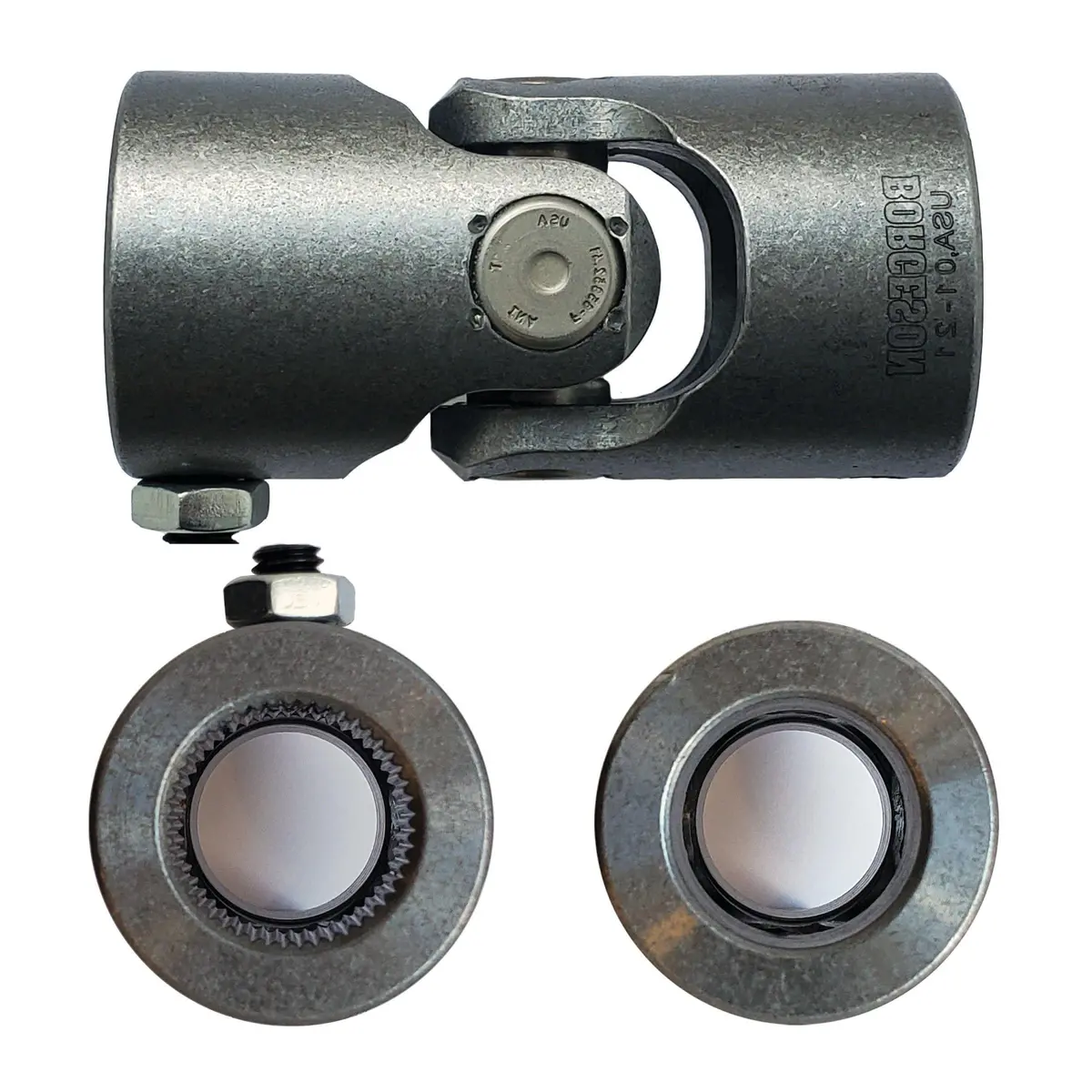 1-48 Spline X 1" Smooth Bore Single Steering U-Joint - Select Finish - Borgeson 1