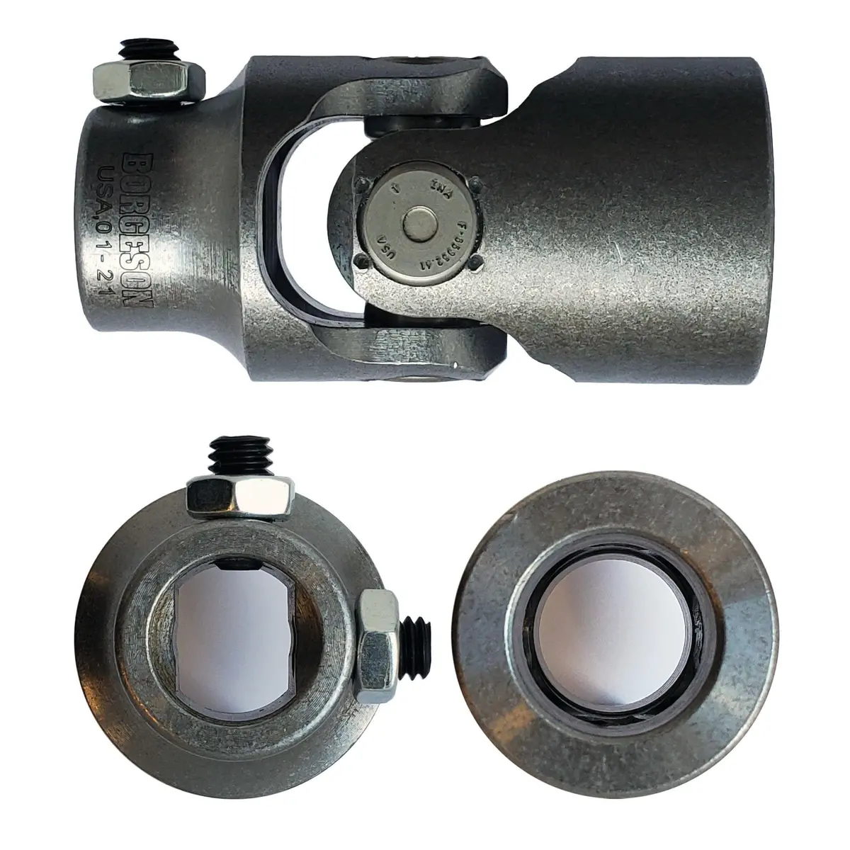 Borgeson Steering U-Joint, 3/4Dd X 1" Smooth Bore - Select Finish 1