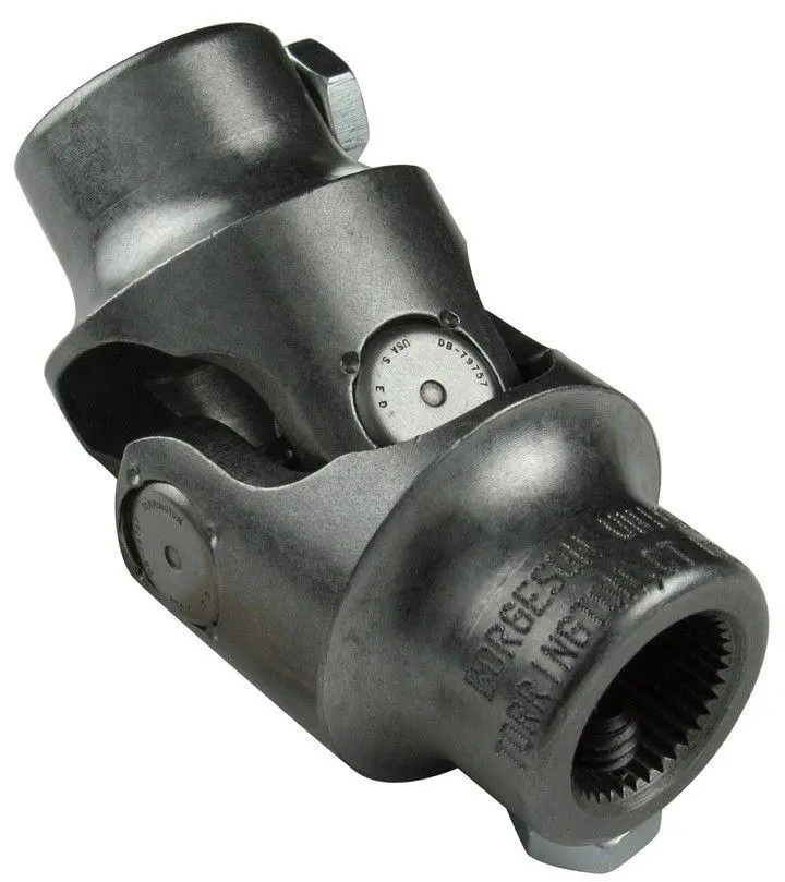 1"48 Spline X 9/16-26 Spline Single Steering U-Joint - Select Finish - Borgeson 1