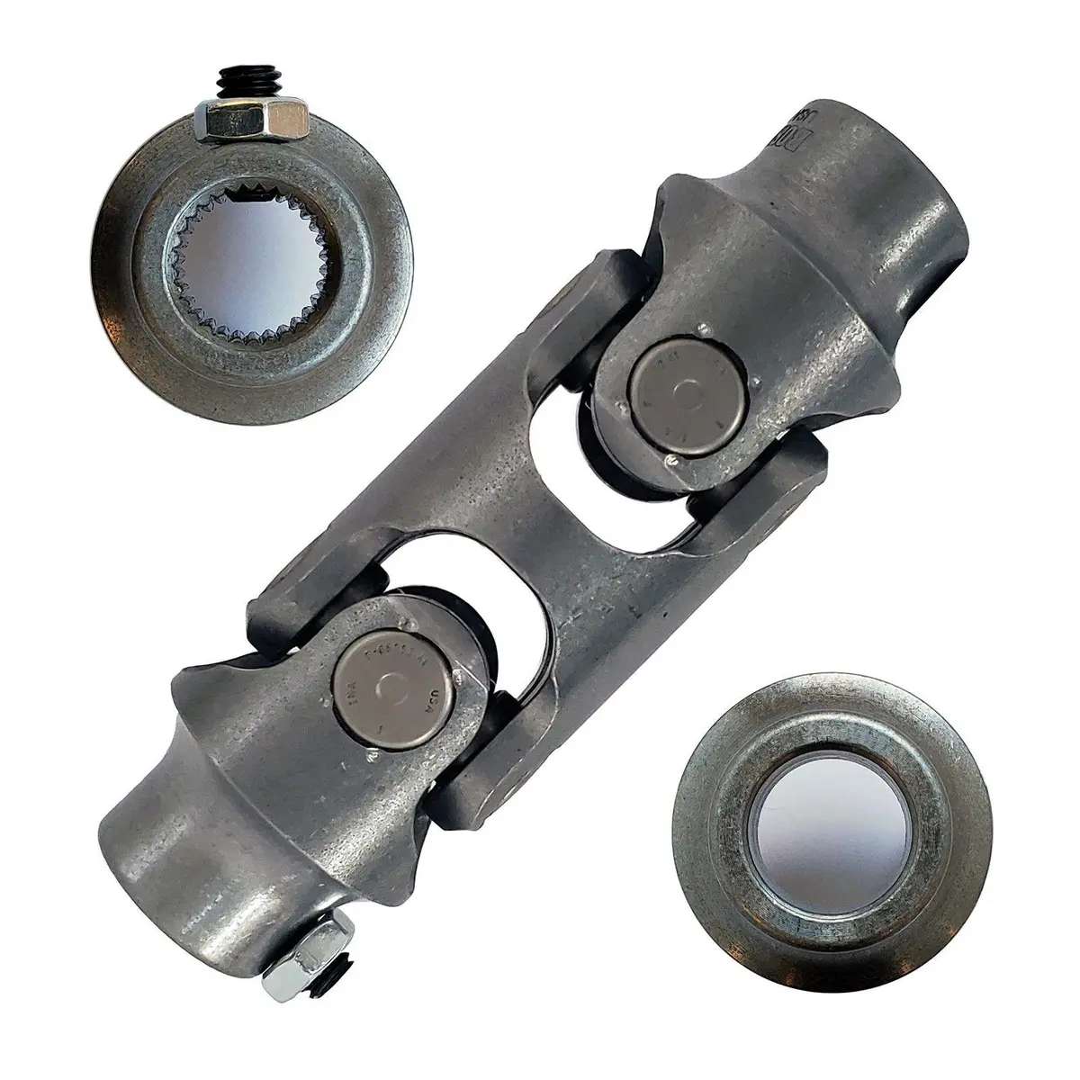 Double U-Joint 3/4-30 Spline X 3/4 Smooth Bore - Select Finish 1