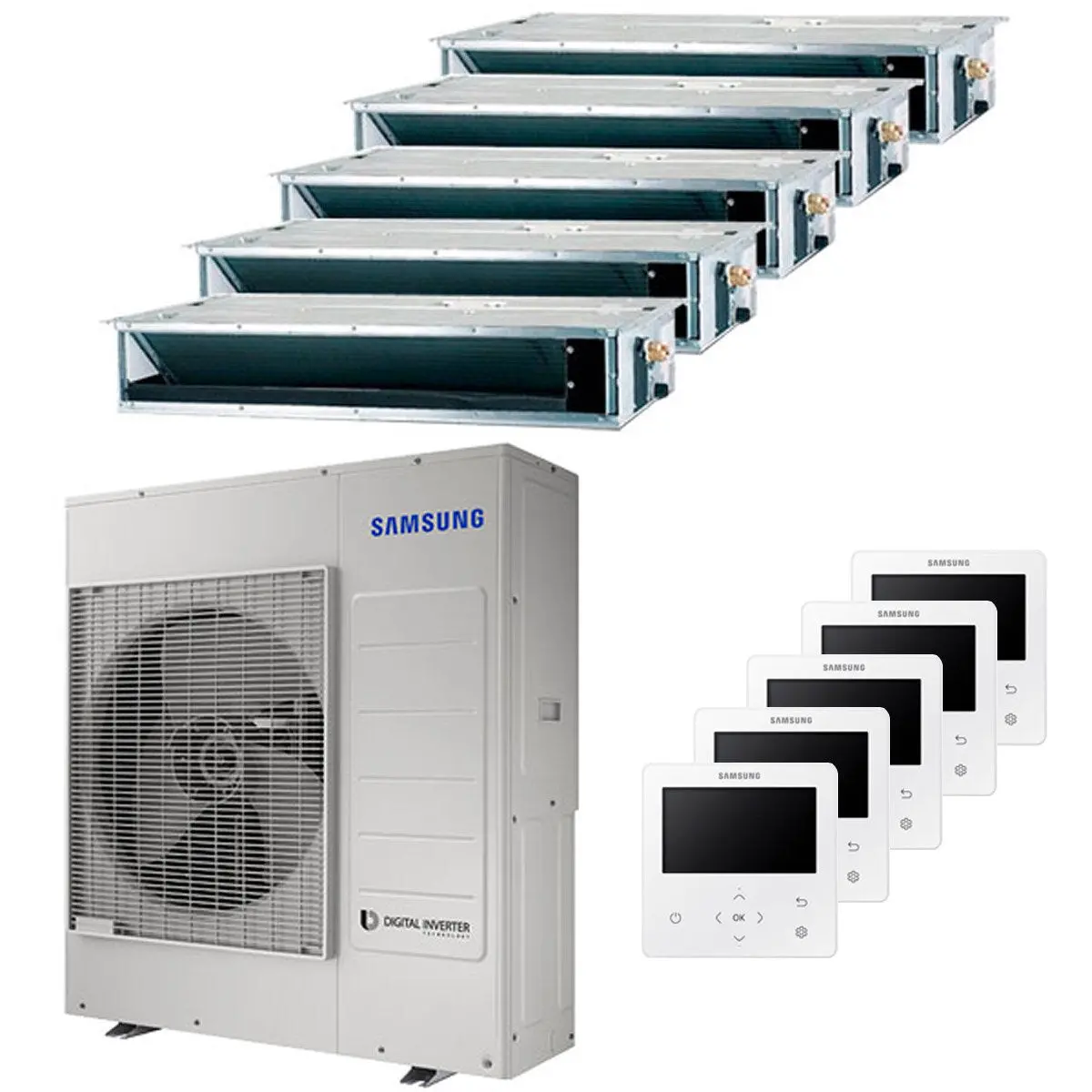 Samsung Ducted Penta Split Air Conditioner 9000+9000+12000+12000+12000 Btu Inverter A++ External Unit 10 Kw 1