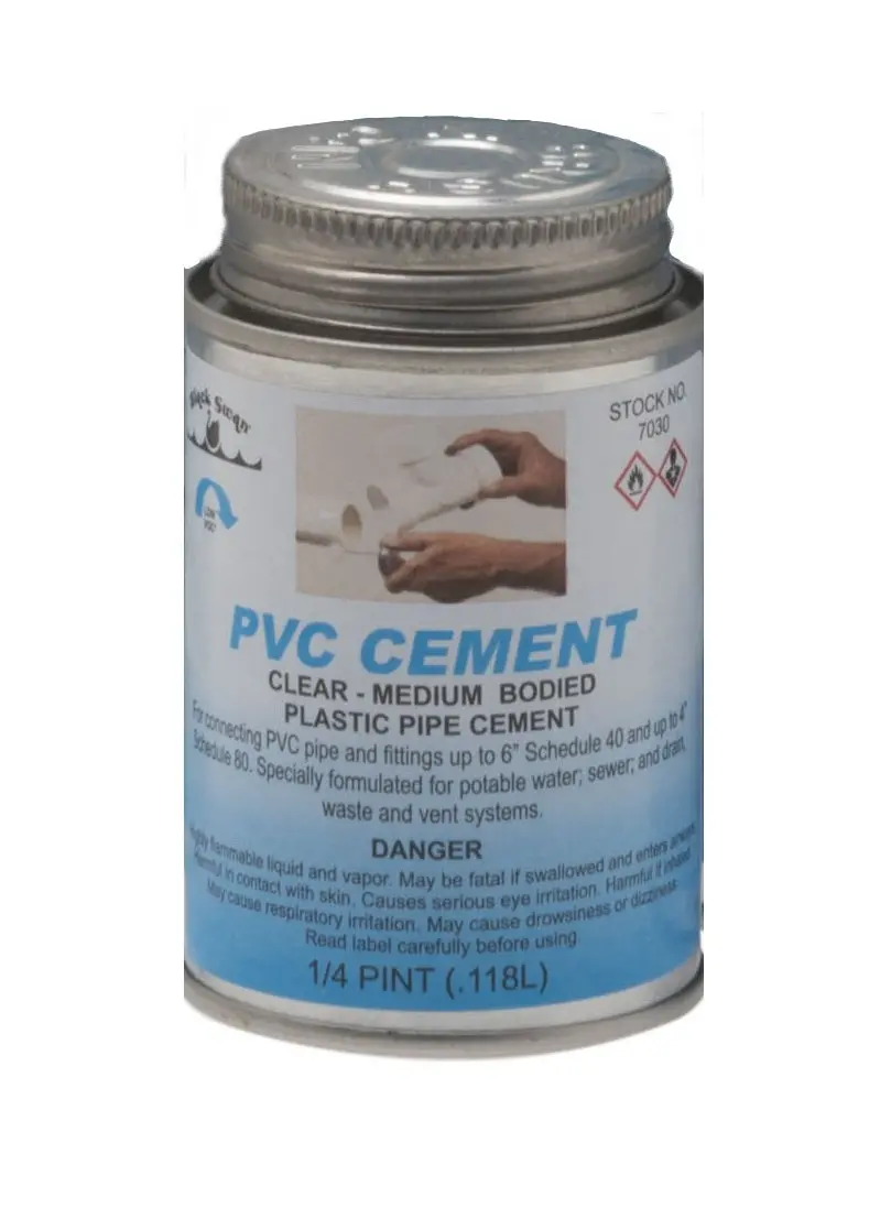 Clear Pvc Glue, 1/4 Pint 1