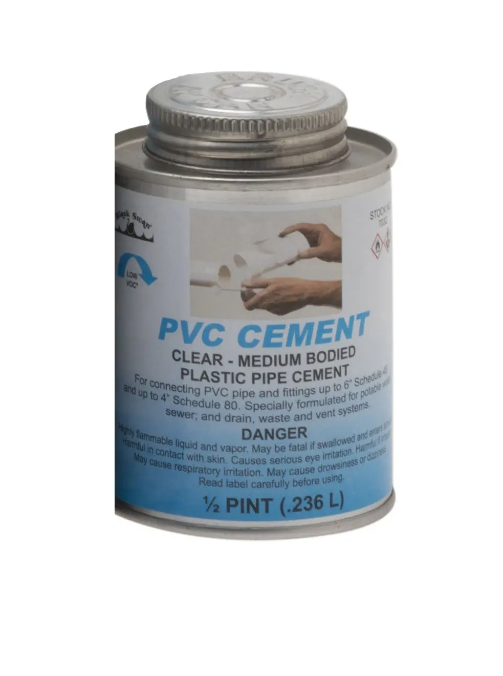 Clear Pvc Glue, 1/2 Pint 1