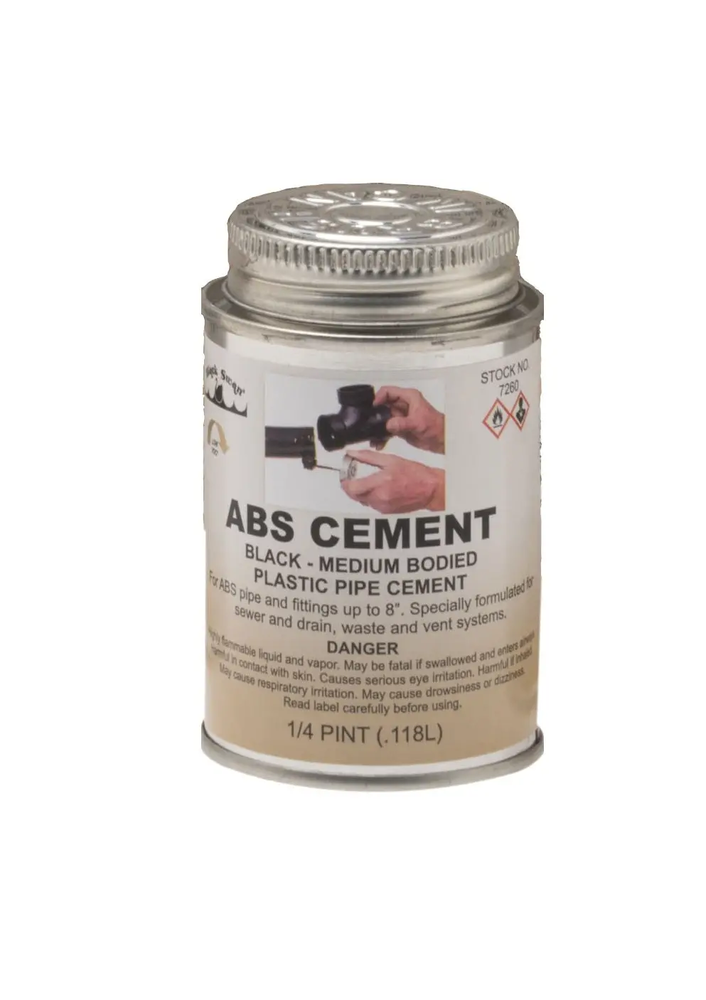 Abs Glue, 1/4 Pint Black 1