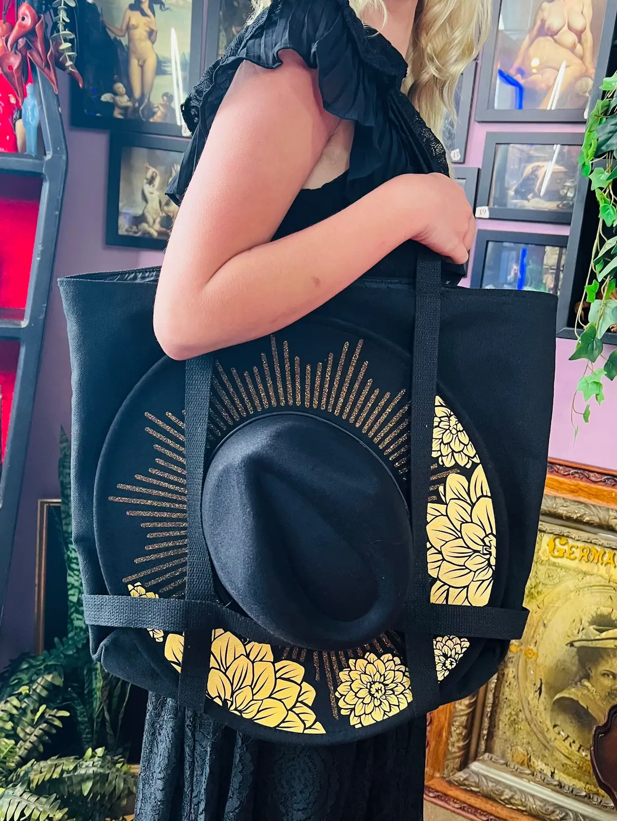 Brimmed Hat Bag - Large Heavy Duty Tote With Straps To Carry Your Favorite Hat! 1