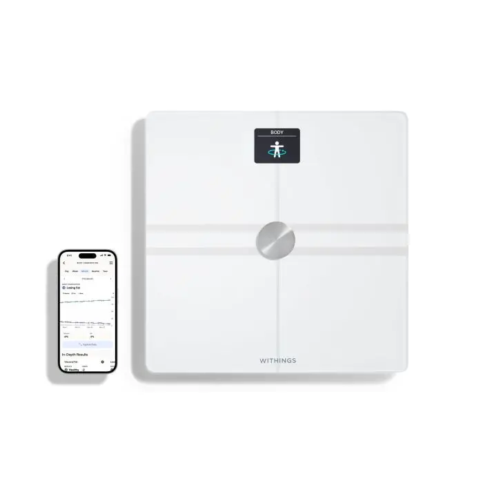 Withings Body Comp - Smart Scale With Body Composition & Visceral Fat Analysis - White | 78-Wbs12-White-All-Inter 1