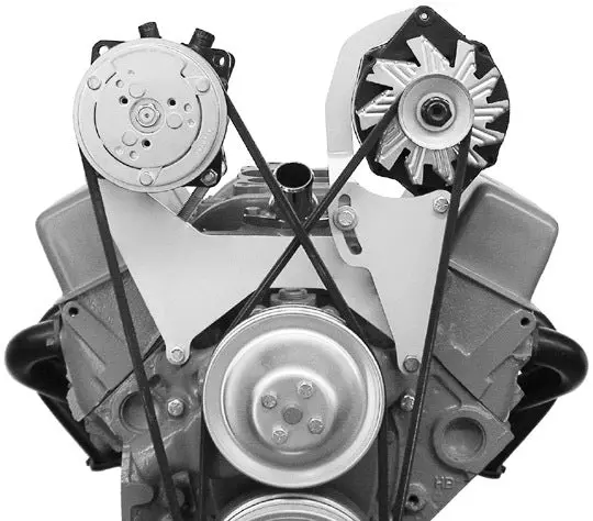 Alan Grove Components Small Block Chevy Alternator Bracket, Short Water Pump, Driver Side 200L 1