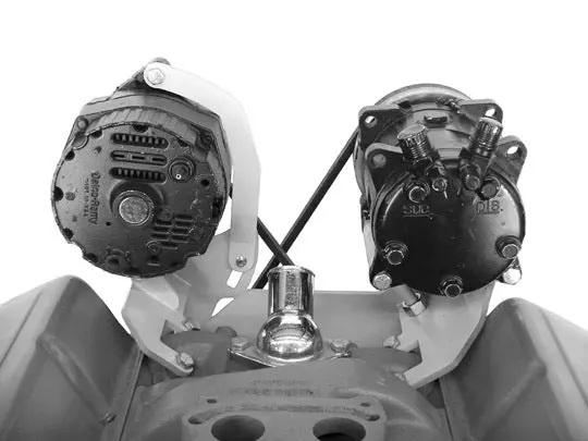 Alan Grove Components Small Block Chevy Air Conditioning Compressor Bracket, Long Water Pump, Passenger Side 101R 1