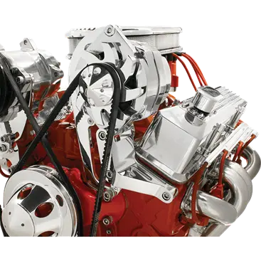 Billet Aluminum Small Block Chevy Alt Bracket, Standard Heads, Short Pump, Top Mount, Driver Side 1
