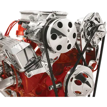 Billet Aluminum Small Block Chevy A.C. Compressor Bracket, Standard Heads, Short Pump, Top Mount, Passenger Side 1