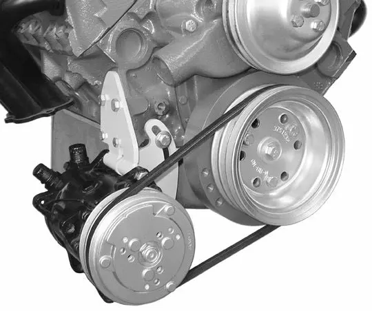 Alan Grove Components Small Block Chevy Air Conditioning Compressor Bracket, Short Water Pump, Low Mount, Passenger Side 106R 1