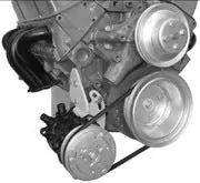 Alan Grove Components Small Block Chevy Air Conditioning Compressor Bracket, Long Water Pump, Low Mount, Passenger Side 107R 1