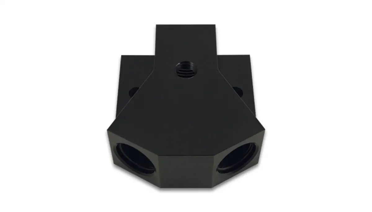 Vibrant Performance 10894 Y Block Adapter 1/8 In. Npt Port; Single Size -10 Orb; Dual Size -8 Orb 1