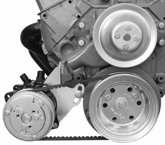 Alan Grove Components Small Block Chevy Air Conditioning Compressor Bracket, Short Water Pump, Low Mount, Passenger Side 109R 1