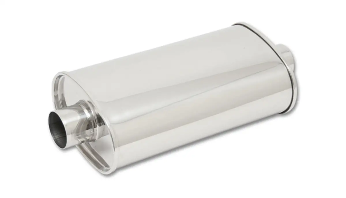 Vibrant Performance Streetpower Oval Muffler, 2.25" Inlet/Outlet (Center-Center) 1