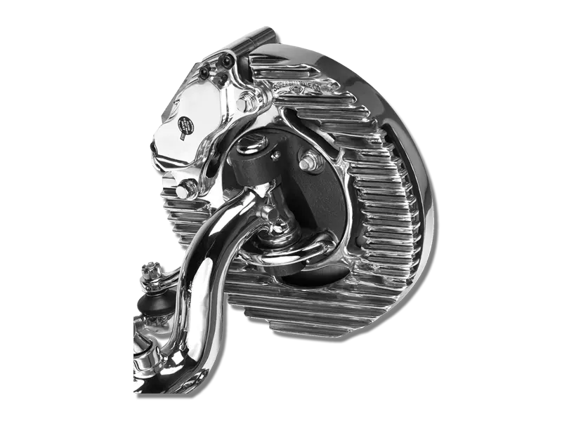 Pete And Jakes Super Stopper 1" Rotor Finned Bracket Polished Calipers (5" X 4 3/4") 1