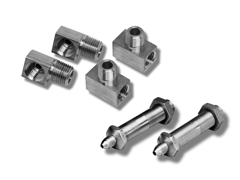 Pete And Jakes S.S. Through Frame Fittings 2-1/2" W/ Brass Fittings (Pair) 1