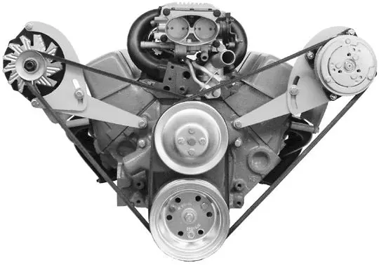 Alan Grove Components Small Block Chevy Alternator Bracket, Short Water Pump, Low Profile, Passenger Side 213R 1