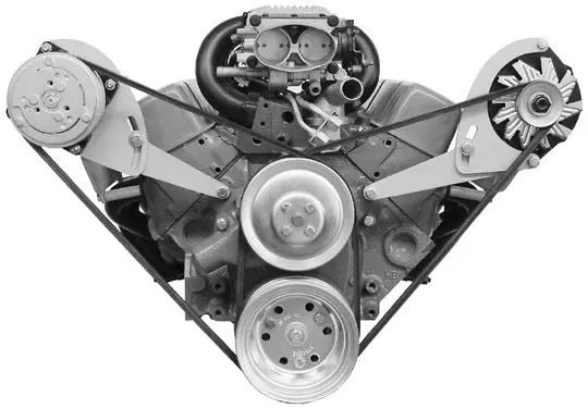 Alan Grove Components Small Block Chevy Wide Alternator Bracket, Short Water Pump, Low Profile, Driver Side 213L 1