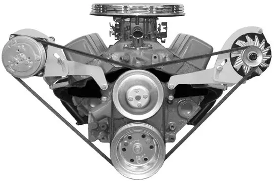 Alan Grove Components Small Block Chevy Corvette Alternator Bracket, Short Water Pump, Low Profile, Driver Side 213L-Sc 1