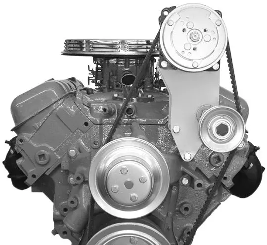 Alan Grove Components Big Block Chevy Air Conditioning Compressor Bracket, Long Water Pump, Driver Side 116L 1