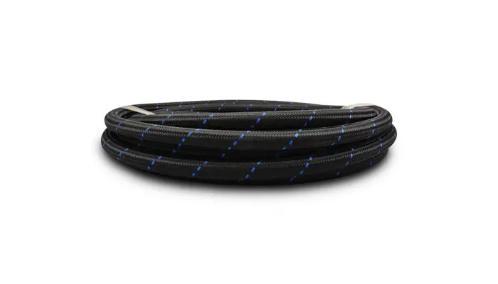 Vibrant Performance 11972B 10Ft Roll Of Black Blue Nylon Braid Flex Hose; An Size: -12; Hose Id: 0.68" 1