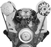Alan Grove Components Small Block Chevy Air Conditioning Compressor Bracket, Long Water Pump, Passenger Side 120R 1