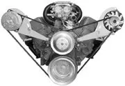 Alan Grove Components Small Block Chevy Alternator Bracket, Long Water Pump, Low Profile, Driver Side 223L 1