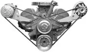 Alan Grove Components 348 - 409 Chevy Air Conditioning Compressor Bracket, Short Water Pump, Low Profile, Passenger Side 126R 1