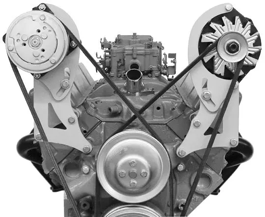 Alan Grove Components Small Block Chevy Alternator Bracket, Short Water Pump, Driver Side 228L 1