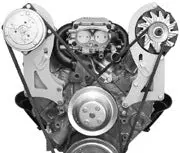 Alan Grove Components Small Block Chevy Air Conditioning Compressor Bracket, Long Water Pump, Passenger Side 131R 1
