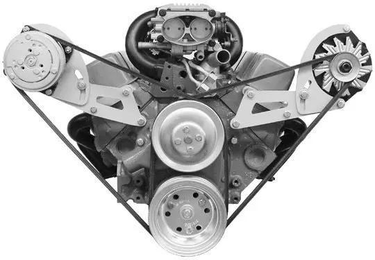Alan Grove Components Small Block Chevy Alternator Bracket, Short Water Pump, Low Profile, Driver Side 232L 1
