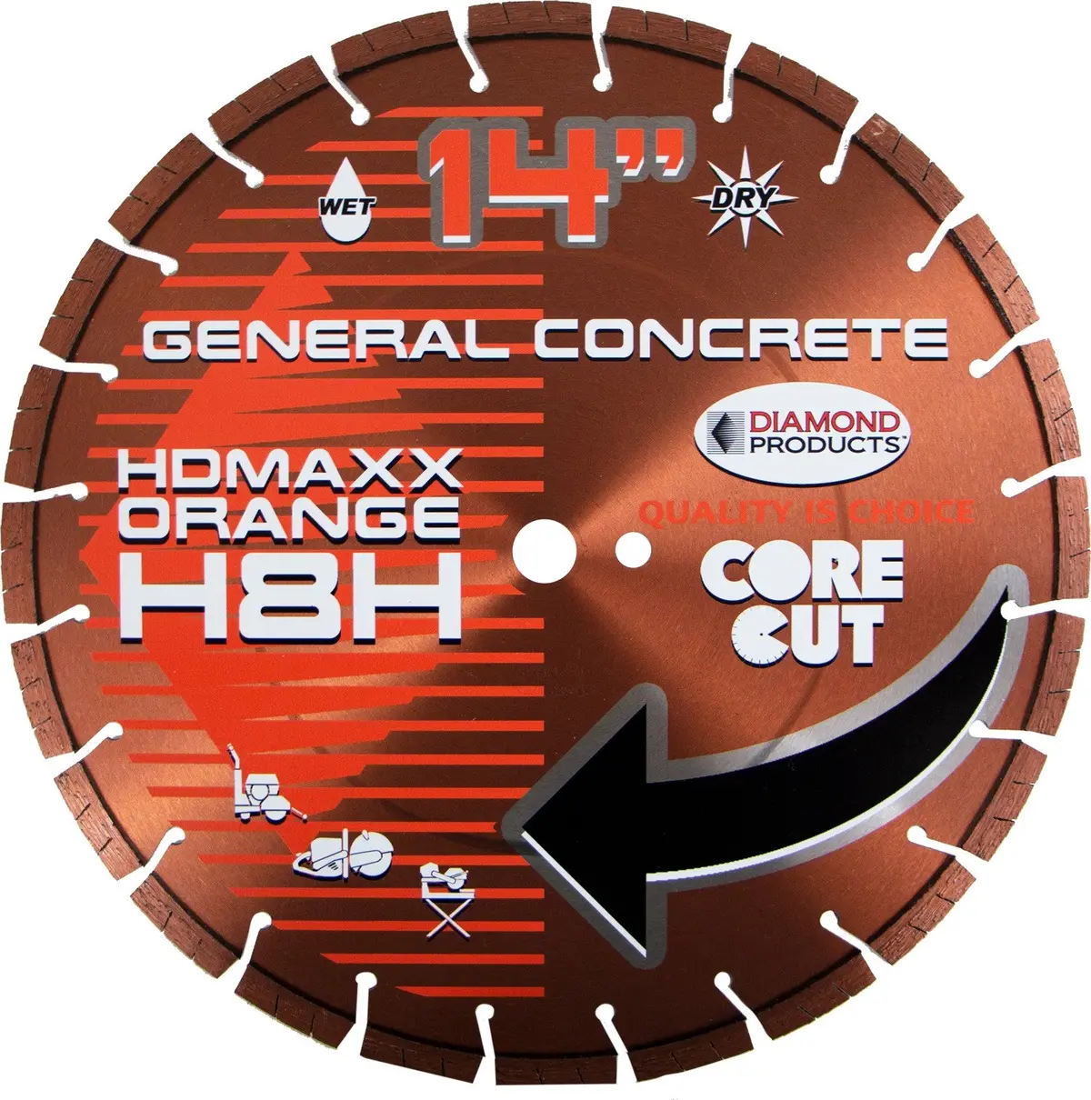 Blade 14" X .125 Hd Maxx Orange (H10) Diamond Blade 1