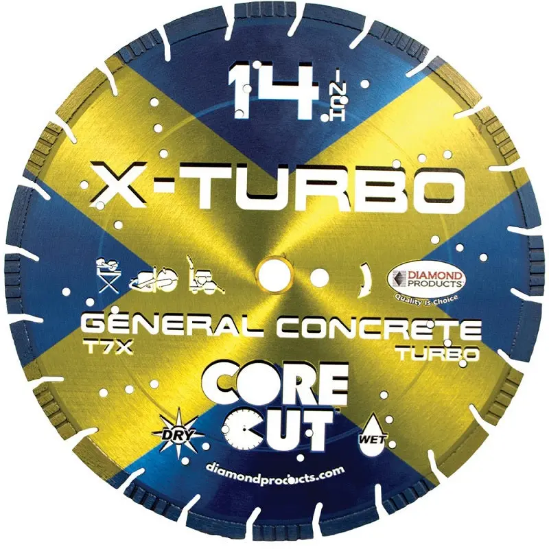 Concrete Blade - 14" X .125 X 1" X-Turbo High Speed General Purpose (63760) 1