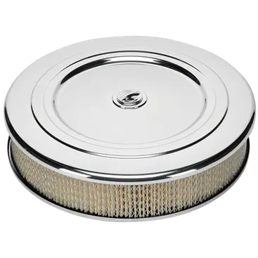 Billet Aluminum 14" Classic Round Polished Air Cleaner 1