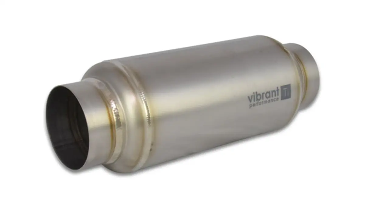 Vibrant Performance 17525 Titanium Resonator 2.5" Inlet/Outlet 12" Long 1
