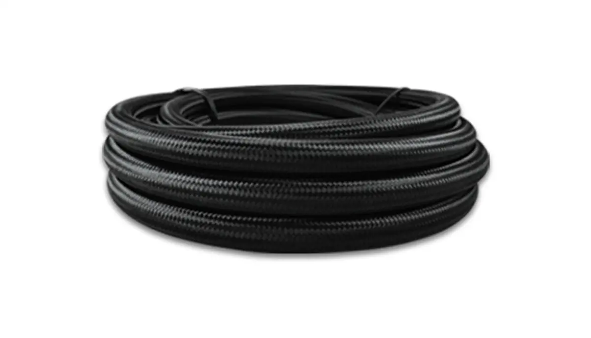 Vibrant Performance 18968 10Ft Roll Of Black Nylon Braided Flex Hose With Ptfe Liner; An Size: -8 1
