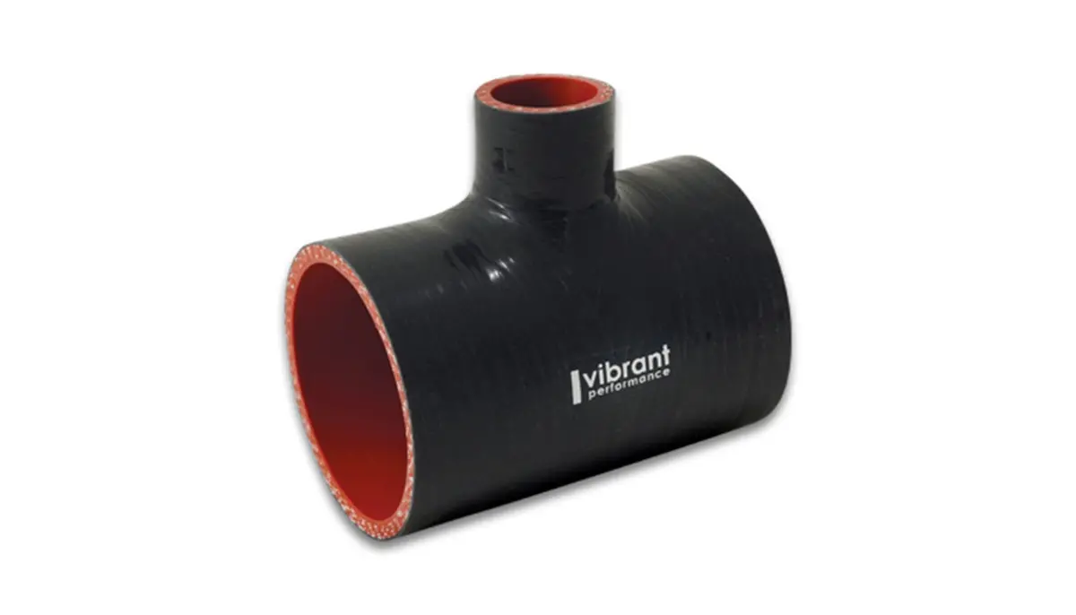 Vibrant Performance 19695 T-Hose Coupler Hose I.D. 2.50 In.; Overall Length 4 In.; Branch I.D. 1.50 In 1