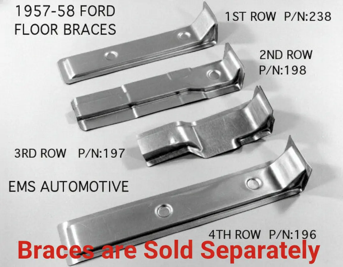 1957-58 Ford Car Floor Brace Second Row 1
