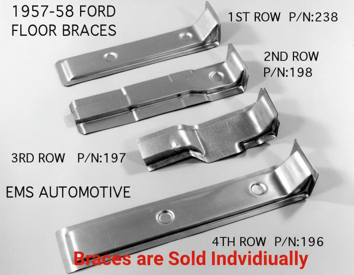 1957-58 Ford Car Floor Brace Third Row 1