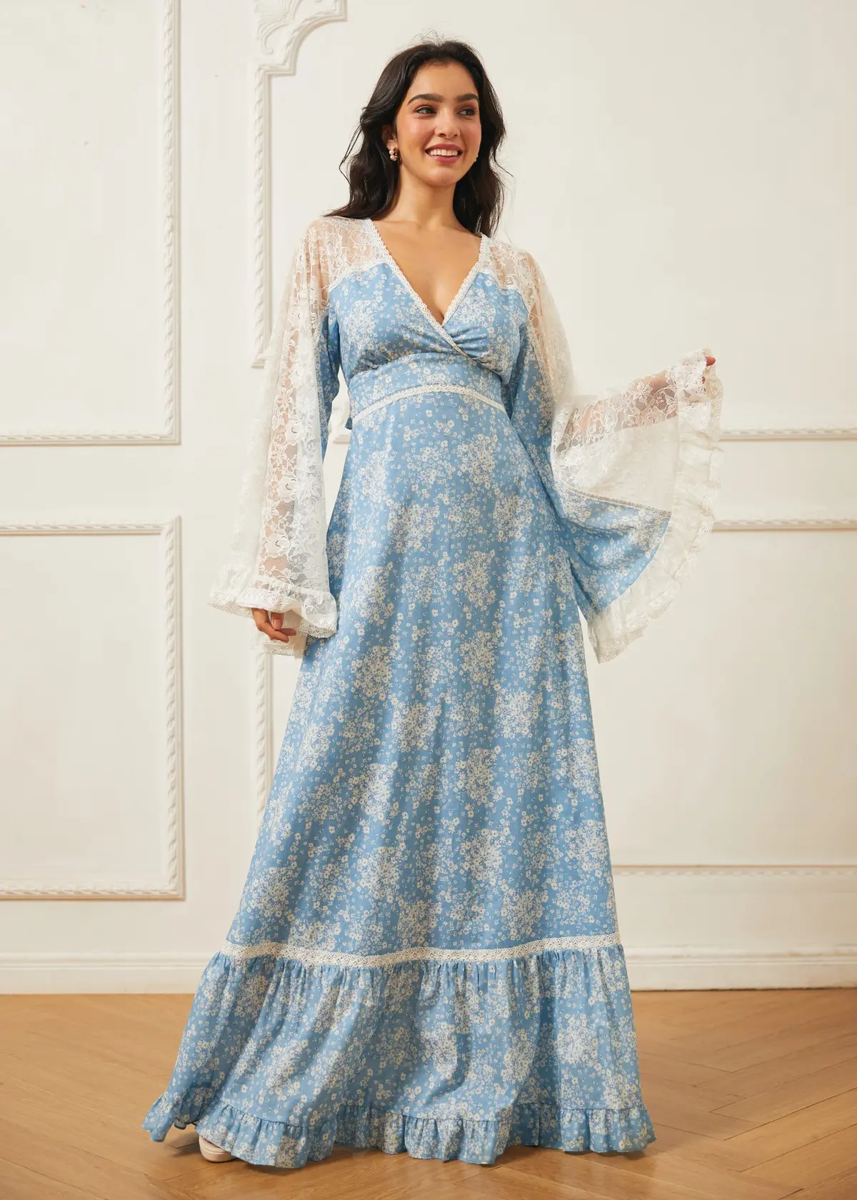 Gunne Sax For Modcloth Michella Bell Sleeve Dress 1