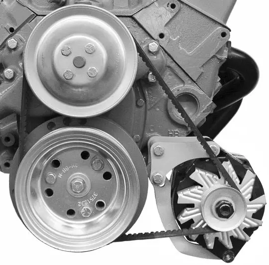 Alan Grove Components Small Block Chevy Alternator Bracket, Short Water Pump, Low Mount, Driver Side 206L 1