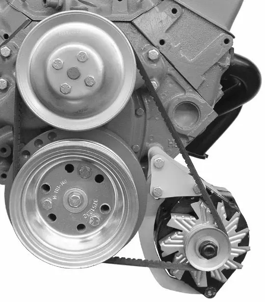 Alan Grove Components Small Block Chevy Alternator Bracket, Short Water Pump, Low Mount, Driver Side 207L 1