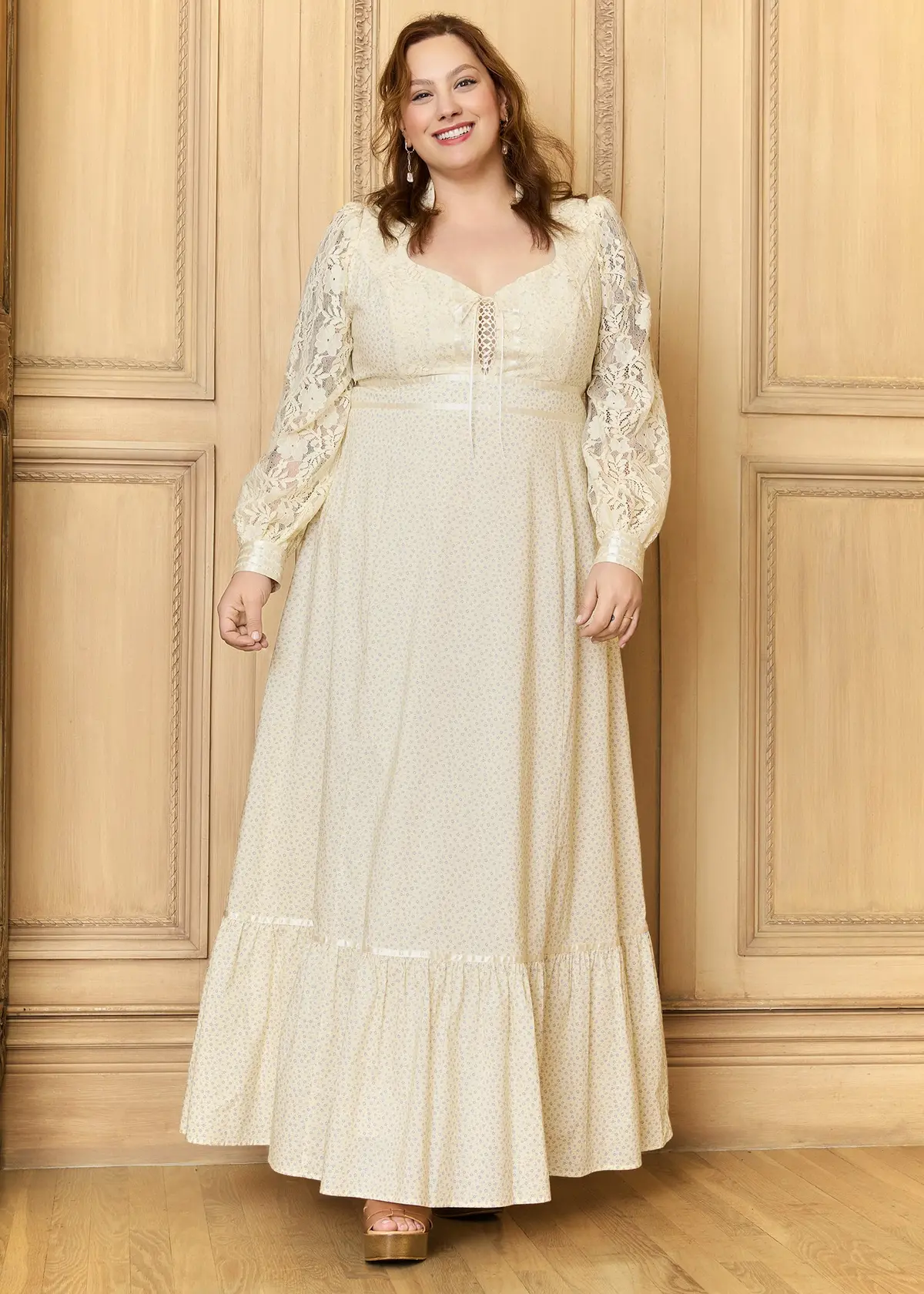 Gunne Sax For Modcloth Jacqueline High Collar Maxi Dress 1