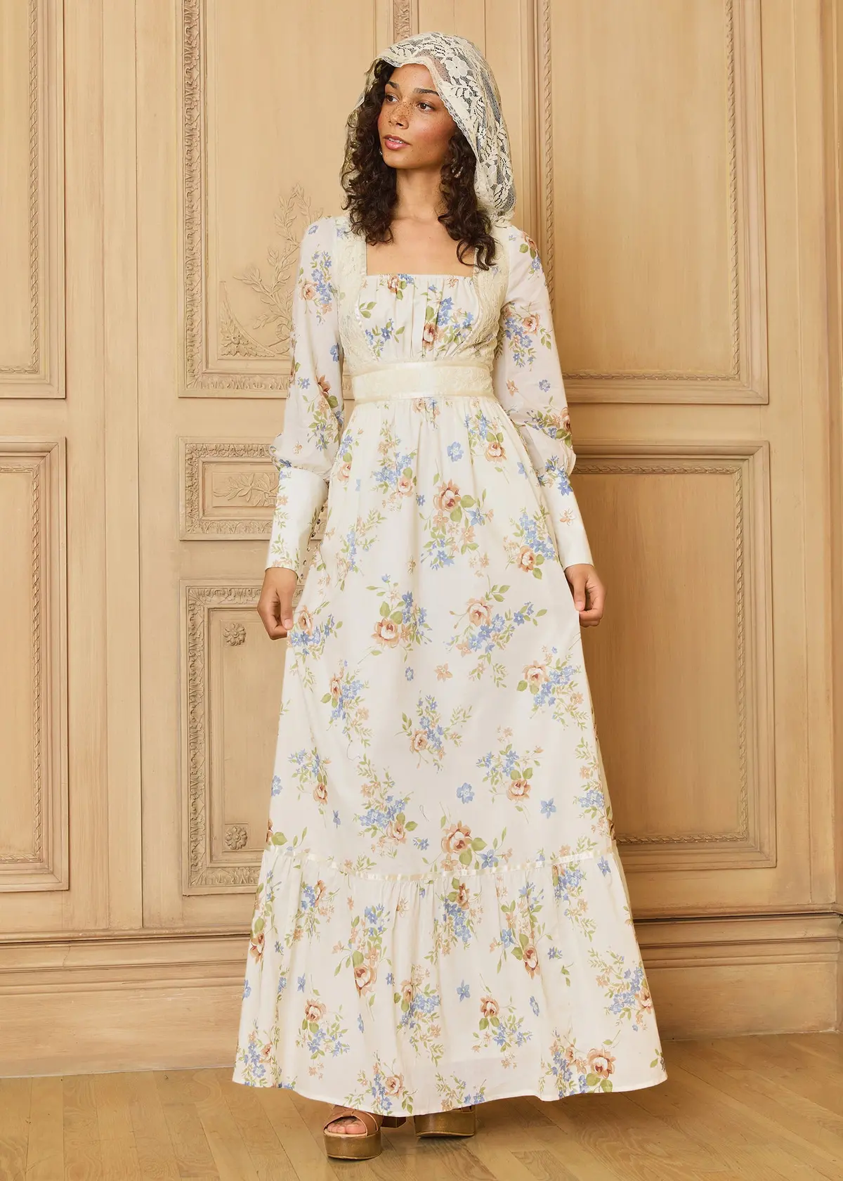 Gunne Sax For Modcloth Carol Hooded Dress 1