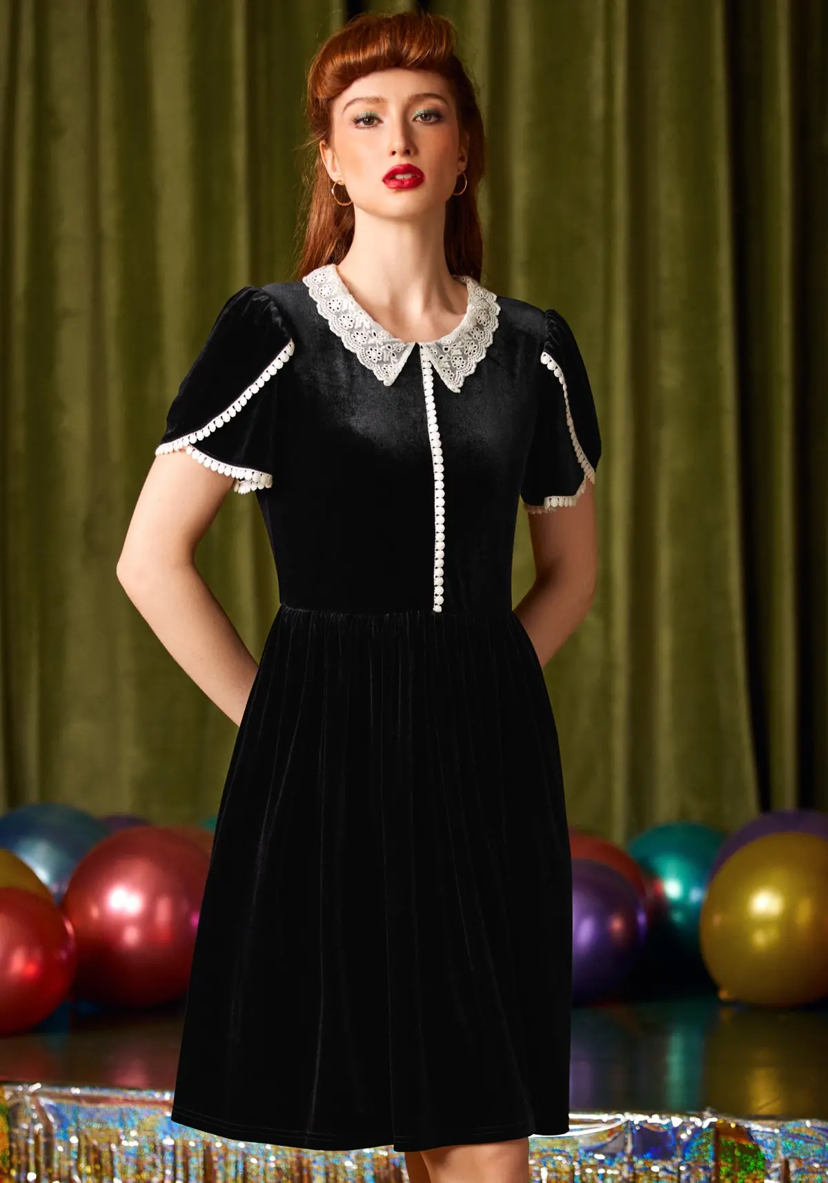 Victorian Whisper Lace Collar Dress 1
